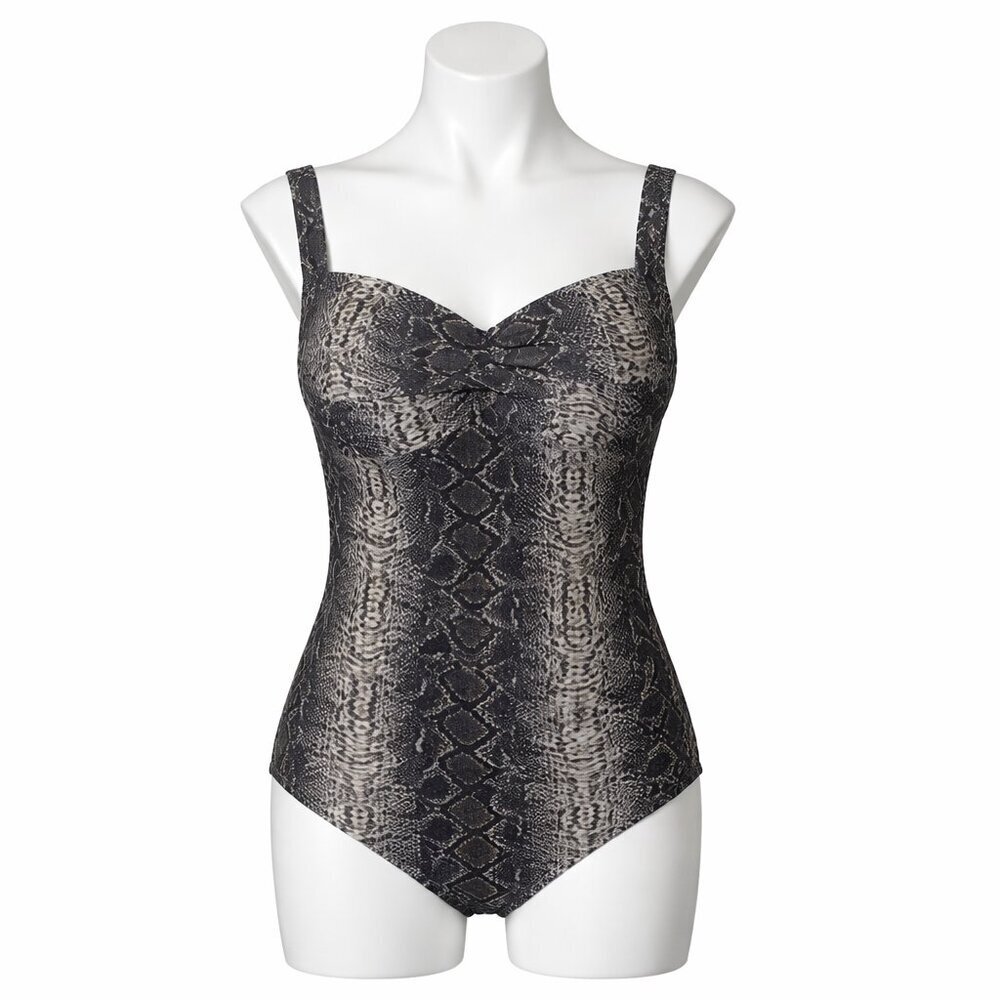 Nip Tuck Swim One Piece Swimsuit US 10 Snake Print Shaping Multi-Fit Cup